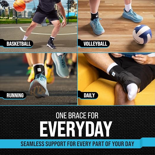 Lace Up Ankle Brace for Women & Men - Side Stabilizers for Sprained Ankle