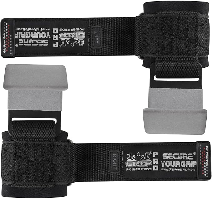 Weight Lifting Rod Hooks Heavy Duty Wrist Wraps Power Weight Lifting Training Gym Grips Straps Set of 2