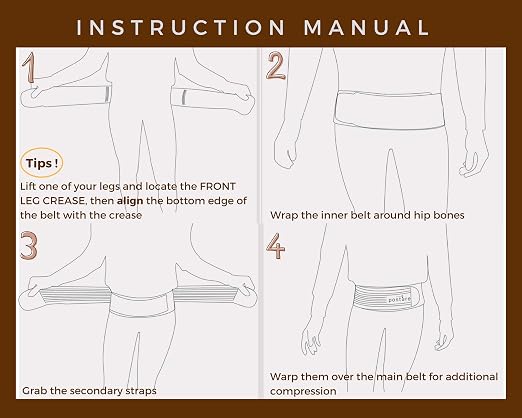 Vriksasana Posture Sacroiliac Hip Belt for Women and Men That Alleviates Sciatic, Pelvic, Lower Back, Leg and Sacral Nerve Pain Caused by Si Joint Dysfunction| Trochanter Brace EXTRA SMALL (Petite, Black)