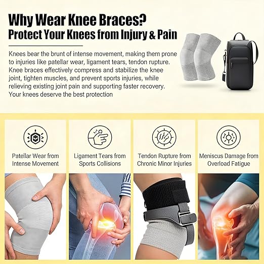 Bamboo Charcoal Compression Knee Sleeve - Elastic Knee Braces for Men & Women - Breathable Knee Support for Arthritis, Running, Workout, Joint Pain Relief (Gray, X-Large)