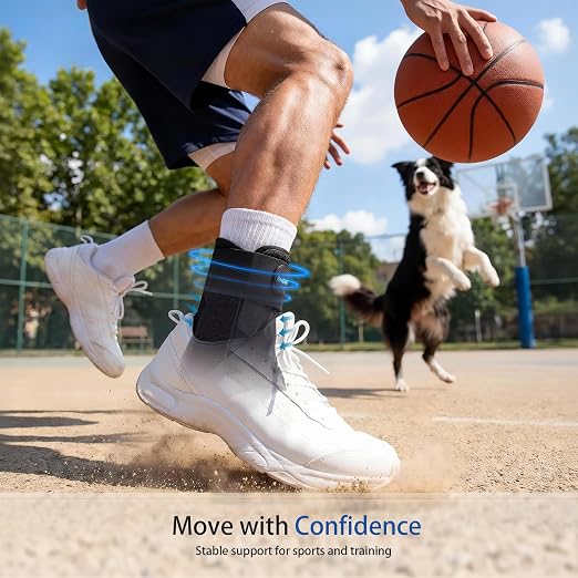 Ankle Brace Lace Up for Women & Men Side Stabilizers for Sprains, S | Breathable fabric, adjustable fit, support for Achilles tendonitis, ankle sprain and swelling relief, soccer, basketball