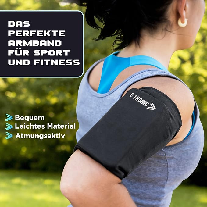 Phone Holder for Running, Cell Phone Arm Bands with Reflective Logo, Phone Strap Armband Fits iPhone and Android, Use for Running, Walking, Hiking and Biking, Gray, Medium