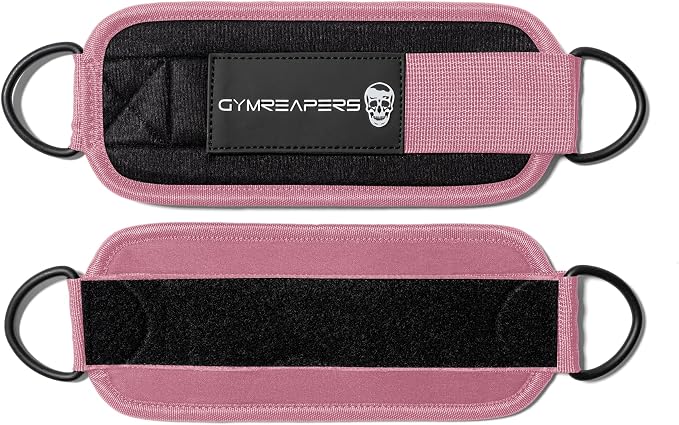Gymreapers Ankle Straps For Cable Machine Kickbacks, Glute Workouts, Lower Body Exercises - Adjustable Leg Straps with Neoprene Padding