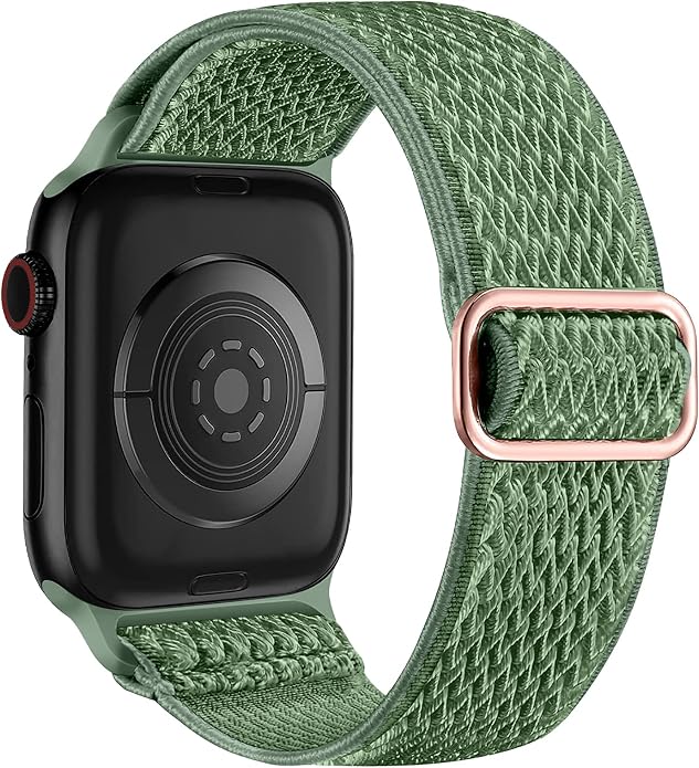 Lerobo Stretchy Nylon Solo Loop Band, Compatible with Apple Watch Series 11 10 9 8 7 6 5 4 3 SE3/2/1 Ultra3/2/1, Adjustable Strap for iwatch Band 44mm 45mm 46mm 49mm 42mm 40mm 41mm 38mm for Women Men