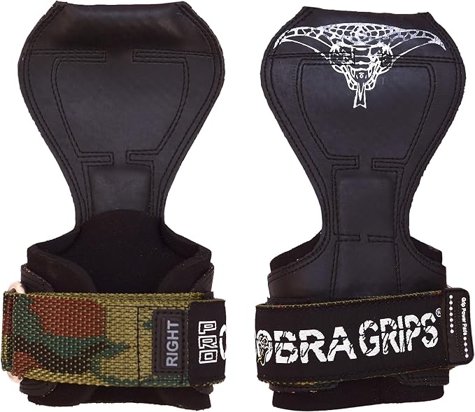 Cobra Grips Weight Lifting Gloves with Adjustable Neoprene Padded Wrist Wraps - Heavy Duty Alternative to Power Lifting Hooks for Deadlifts
