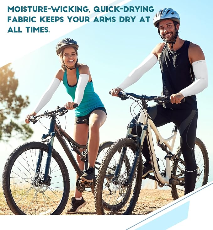 HiRui Arm Compression Sleeves for Men Women Youth, UV Protection 20-30mmHG Support Tattoo Cover, Breathable Moisture-Wicking