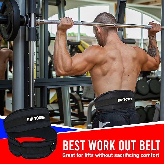 Weight Lifting Belt - Workout Belts for Weightlifting, Powerlifting, Bodybuilding, Strength Training - Back Support for Men & Women - For Squats, Clean, Lunges, Deadlift, Bench Press