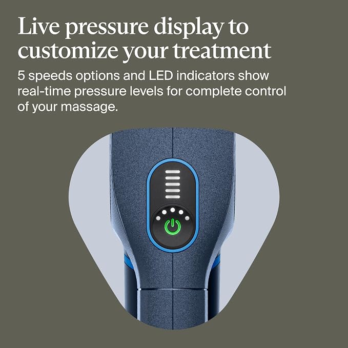 TheraGun Therabody Prime 6th Gen Deep Tissue Massage Gun | Navy | Powerful Percussive Massage With 5 Speeds & A Rugged, Durable Design to Relieve Muscle Pain & Speed Up Recovery
