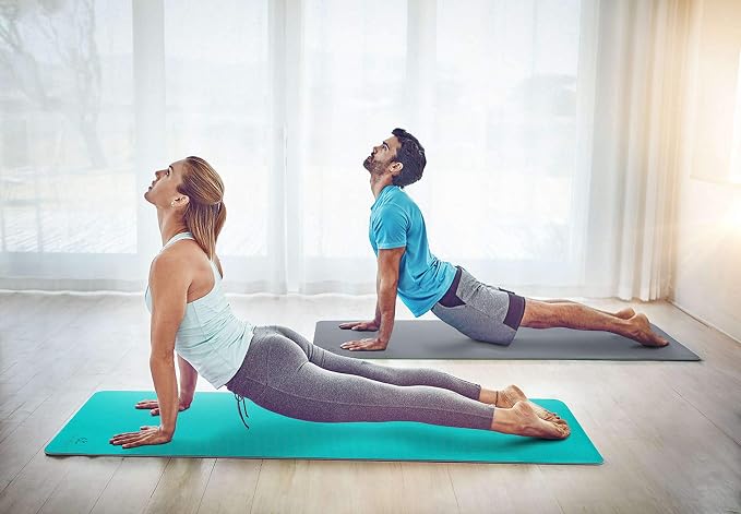 Ewedoos Eco Friendly Yoga Mat Thick TPE Yoga Mat Non Slip Yoga Mats Anti-tear Exercise Workout Mat for Women Men Kids Yoga, Pilates and Fitness