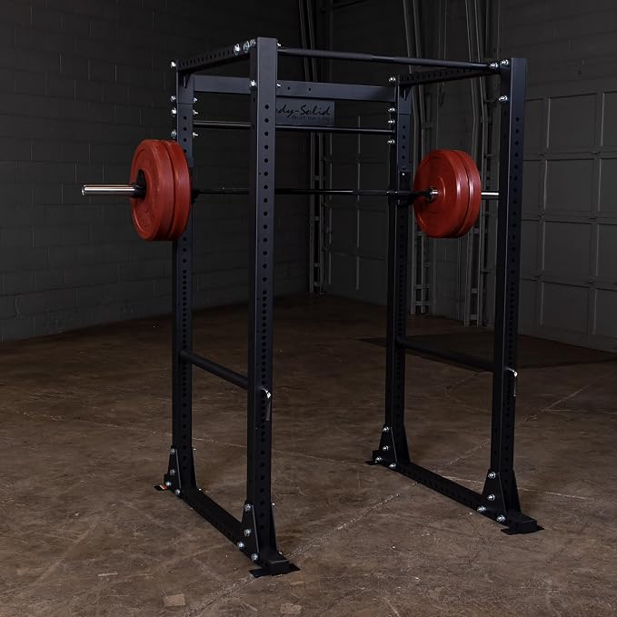 Body-Solid GPR400 Power Rack with 1000 Lb. Weight Capacity for Squats, Deadlifts, and Weightlifting Workout, Black