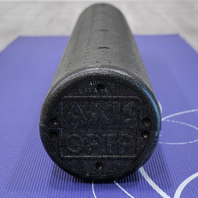 OPTP AXIS Firm Density Foam Roller – Round, Black, 36" x 6" | High density foam roller for heavy use, physical therapy, yoga, Pilates, fitness exercise & sports training, smooth surface