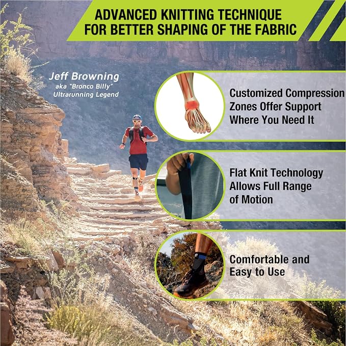Pro-Tec Athletics 3D Flat Ankle Support, Custom Fit, Breathable Fabric, Multi-Directional Stretch for Support and Flexibility