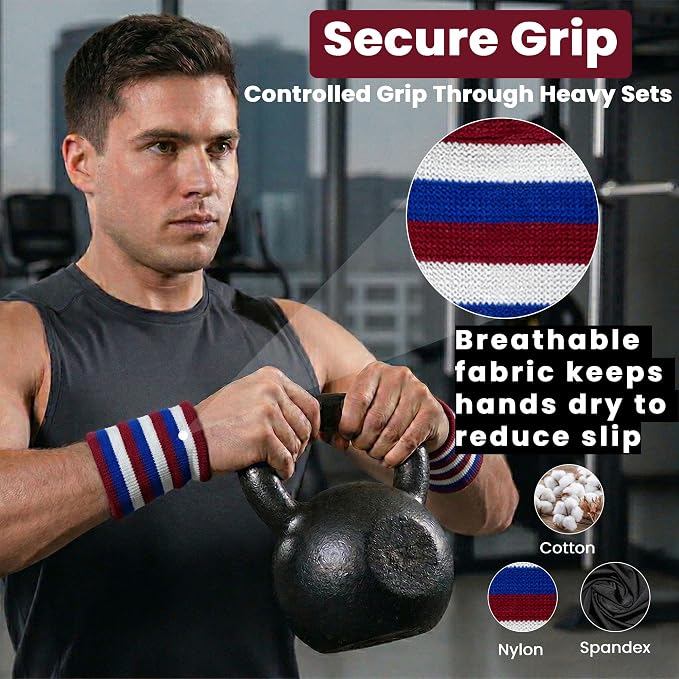 Kettlebell Wrist & Forearm Guards | Impact-Absorbing Wristbands for Kettlebell Training | Protects from Bruises | Breathable & Sweat-Wicking | Unisex Stretch Fit | One Size Fits All (Pair)