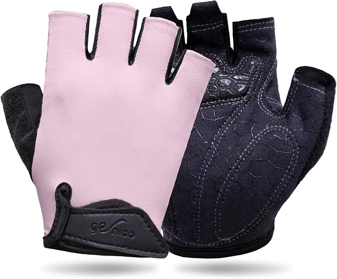 Workout Gloves for Women Men, Full Palm Silicone Grip, Padded Half Finger Gloves for Gym, Weight Lifting, Cycling