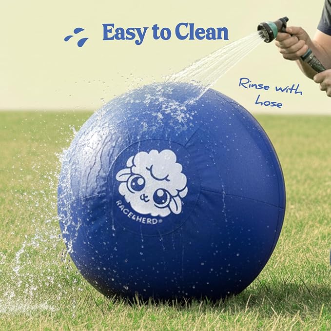 Race&Herd 30" Original Herding Ball for Dogs — Balls for Dog Toys (Ocean) | XLarge Herding Ball for Golden Retriever, German Shepherd, Labradors & Boxer, Instinct-Driven Outdoor Exercise