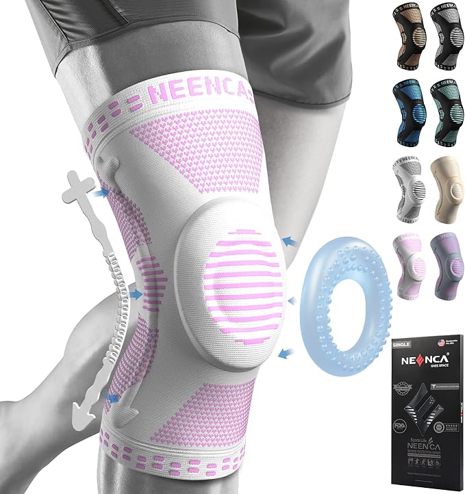 NEENCA Professional Knee Brace, Medical Knee Support for Women & Men Relief | Patented Patella Gel Pad & Side Stabilizers, Compression Sleeve for Knee Pain, Swelling, ACL, PCL, Arthritis, Sports, Workout
