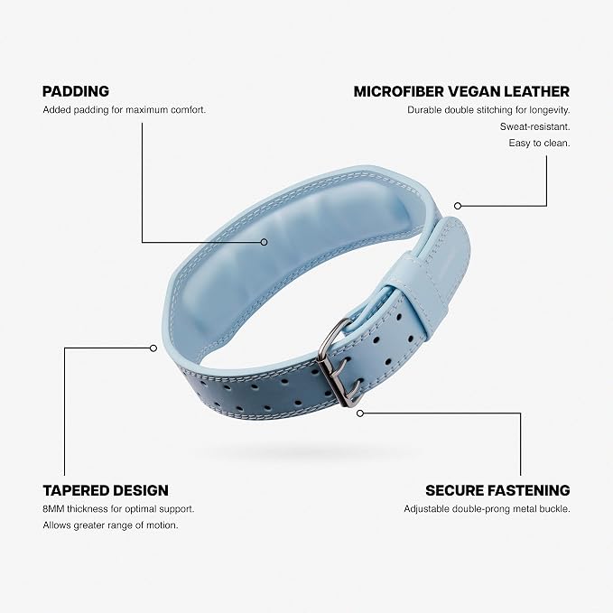 Weight Lifting Belt - Double Prong 4” to 2.5” Tapered Premium Lifting Belt for Men and Women - Ultimate Back Support For Weightlifting and Powerlifting | Premium Fitness Gear