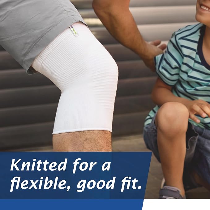 Actimove Everyday Supports Mild Knee Support - Mild Support, Lightweight, Easy to Apply for Slightly Swollen and Aching Knees – White, Small | White, Small, Light Support for Swollen Knees, Lightweight Design for Left or Right Wear