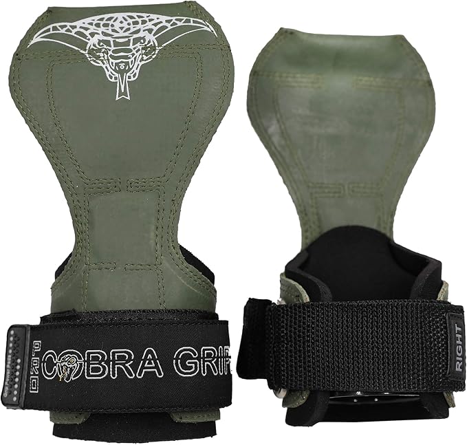 Cobra Grips Weight Lifting Gloves with Adjustable Neoprene Padded Wrist Wraps - Heavy Duty Alternative to Power Lifting Hooks for Deadlifts