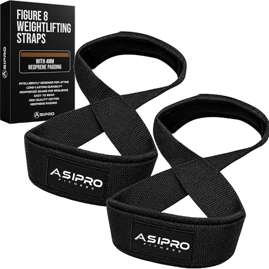 Figure 8 Lifting Straps Gym Padded for Men & Women Gym Deadlift Strap for Weightlifting, Strongman, & Cross Training Heavy Duty Lifting Strap Figure 8 Straps