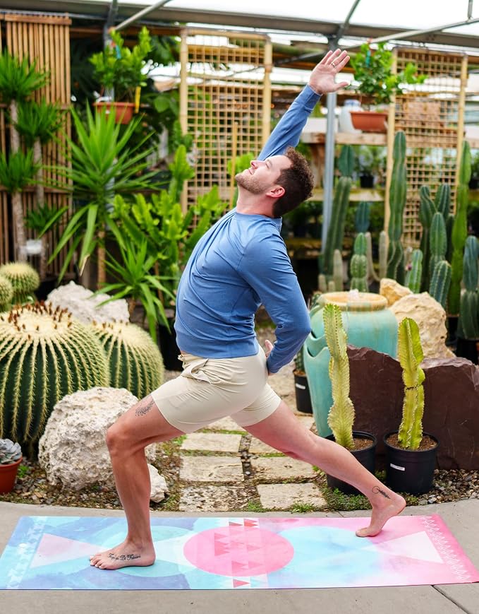 YOGA DESIGN LAB | The Combo Yoga Mat | 2-in-1 Mat+Towel | Eco Luxury | Ideal for Hot Yoga, Power, Bikram, Ashtanga, Sweat | Studio Quality | Includes Carrying Strap!