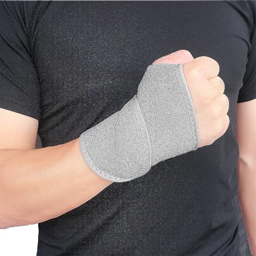 YUNYILAN Wrist Brace Wrist Wraps for Carpal Tunnel 2 Pack Wrist Brace Compression Straps Hand Support, Adjustable Wrist Support for Arthritis and Tendinitis, Joint Pain Relief (Gray)