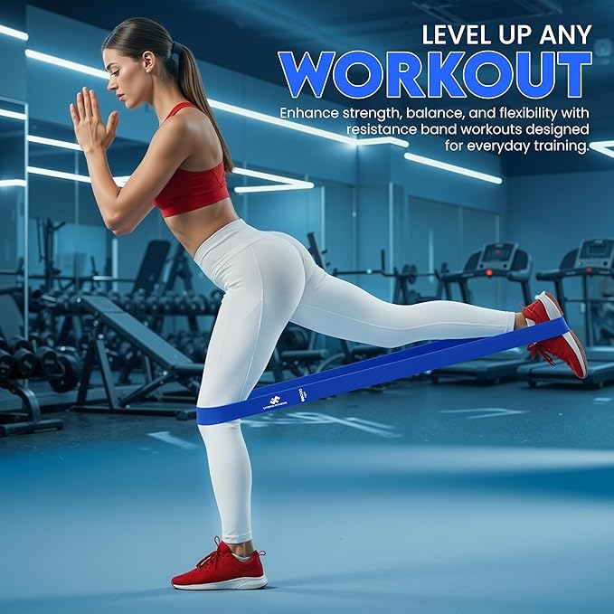 Loop Resistance Bands Set of 5 for Exercise & Strength Training | 5 resistance levels Yoga and Pilates training Strength and mobility exercises Portable workout kit
