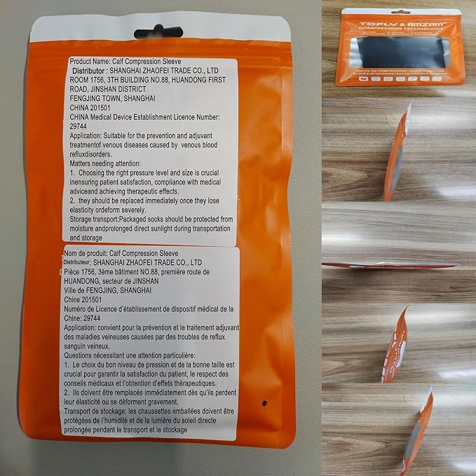 TOFLY Calf Compression Sleeve 20-30mmHg 1 Pair Footless For Men & Women | Footless Compression Socks For Leg Support, Shin Splint, Pain Relief, Swelling, Varicose Veins, Maternity, Nursing, & Travel