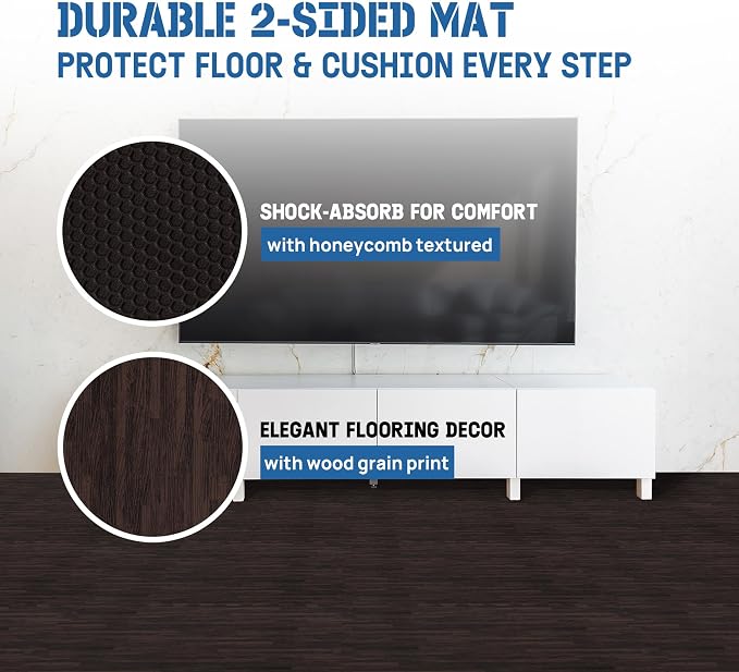Yes4All EVA Interlocking Mats, Puzzle Floor Tiles, Foam Floor Padding with Border for Furniture, Home Space, Living Room, Garage