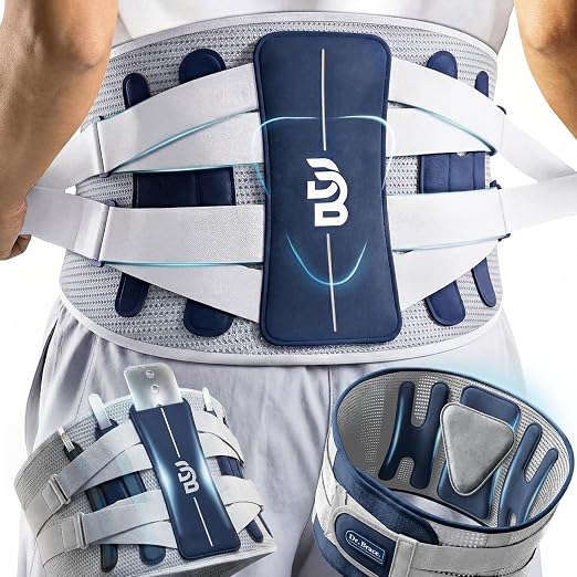 DR. BRACE® Lower Back Brace for Men & Women for Lower Back Pain Relief, Revolutionary Versatile Splints System & Removable Lumbar Pad, Adjustable & Breathable Back Support Brace