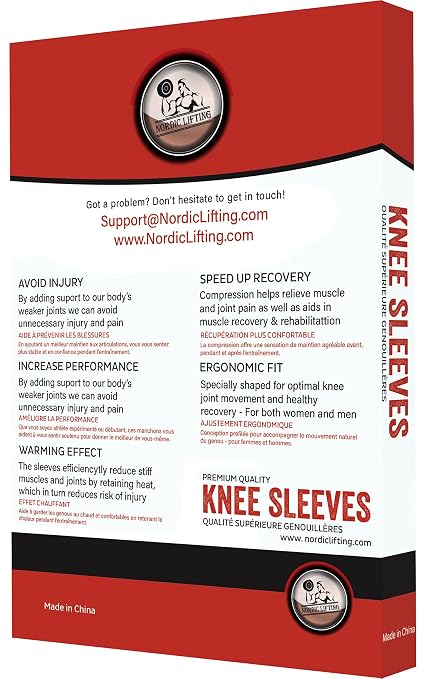 Nordic Lifting Neoprene Knee Sleeves, Men & Women, XL | Built for weightlifting & powerlifting – 7mm neoprene compression that supports you through squats and strength training