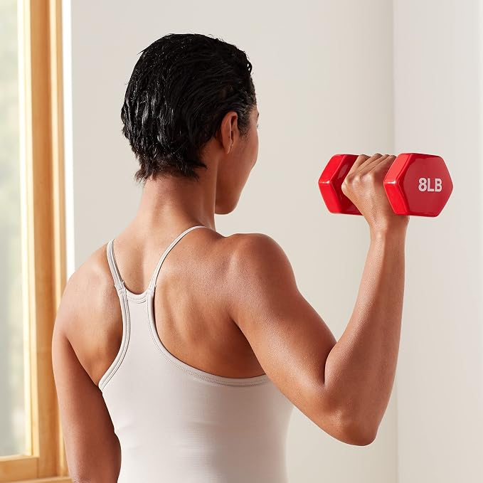 Amazon Basics Vinyl Coated Dumbbell Hand Weights