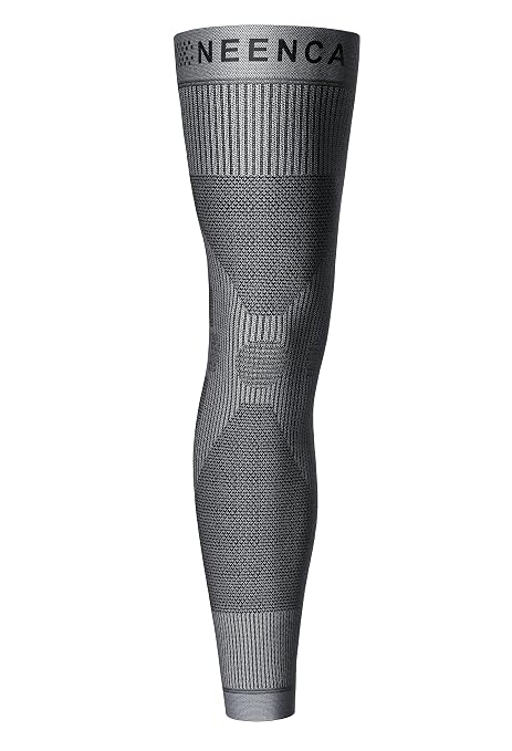 NEENCA Compression Leg Sleeve - Long Knee Sleeve, Ultra-thin Leg Sleeve with Graphene Ions Infused Fabric for Knee Pain Relief, Swelling, Arthritis, Poor Circulation, Runner, Sports (Small)