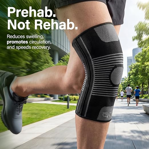 Kinesiology Knee Compression Sleeves - Professional Knee Support Braces for Men and Women for Joint Pain Relief, Swelling, ACL, MCL, FSA and HSA Approved (Black, XX-Large)