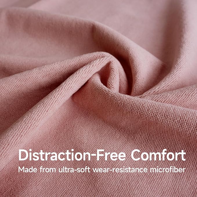 Yoga Mat Towel - Non-Slip Microfiber for Hot Yoga & Pilates | Super Absorbent, Lightweight & Machine Washable 72"x25" (Pink + Gray)