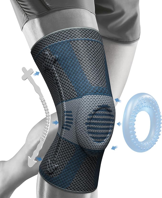 NEENCA Professional Knee Brace, Medical Knee Support for Women & Men Relief | Upgraded Version, Patented Patella Gel Pad & Side Stabilizers, For Knee Pain, Swelling, ACL,PCL, Circulation, Sports, Workout