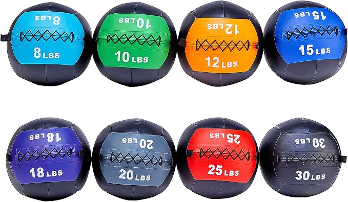 Fitvids Slam Medicine Wall Balls Workout Exercise Fitness Weighted Balls for Cross Training, Strength and Conditioning Exercises, Cardio and Core Workouts