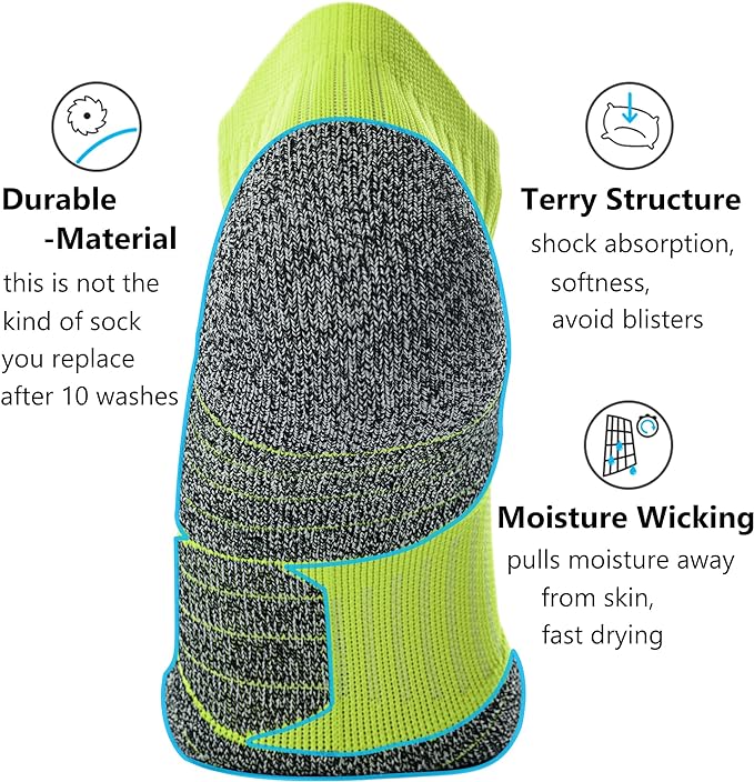 CWVLC Unisex Cushioned Compression Athletic Ankle Socks Multipack