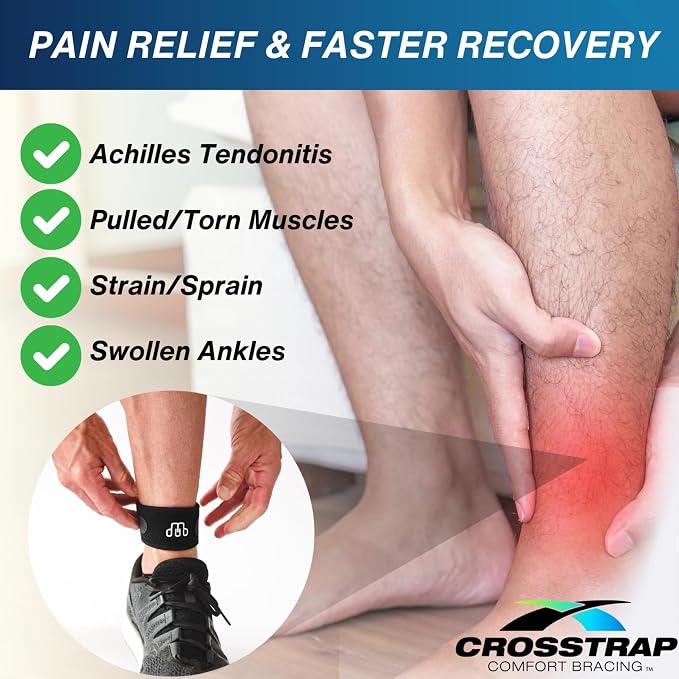 Ankle Brace for Women & Men, Achilles Tendonitis Brace, Ankle Tendonitis Relief, Ankle Support (Large)