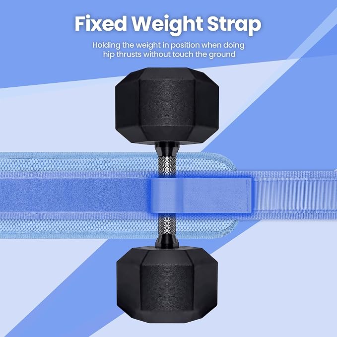 Hip Thrust Belt, Balency Hip Thrust Belt for Dumbbells Heavy, Booty Belt for Hip Thrust, Slip-Resistant Padding Hip Thrusts Belt for Gym or Home Workouts, Hip Thrust Band for Dumbbell Kettlebell Plate