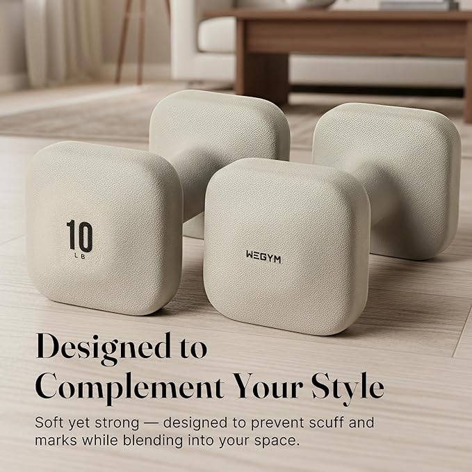 WeGym Square Dumbbells for Home Gym, Hand Weights for Strength Training