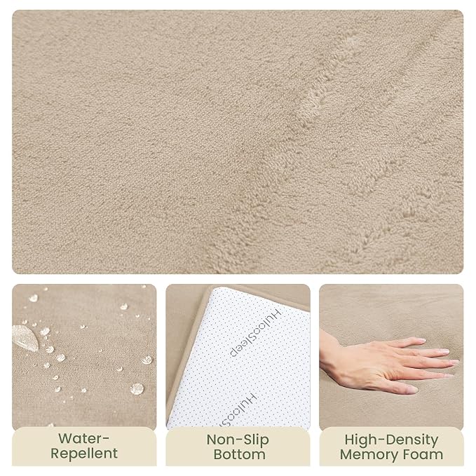 Extra Large 79"×158" Baby Play Mat for Floor,1.3" Thick Elasti Foam Playroom Mat for Toddler,Infant,Kids,Ultra Soft Velvet Classroom Rug,Non Slip Backing Safe for Crawling&Tummy Time(Beige)
