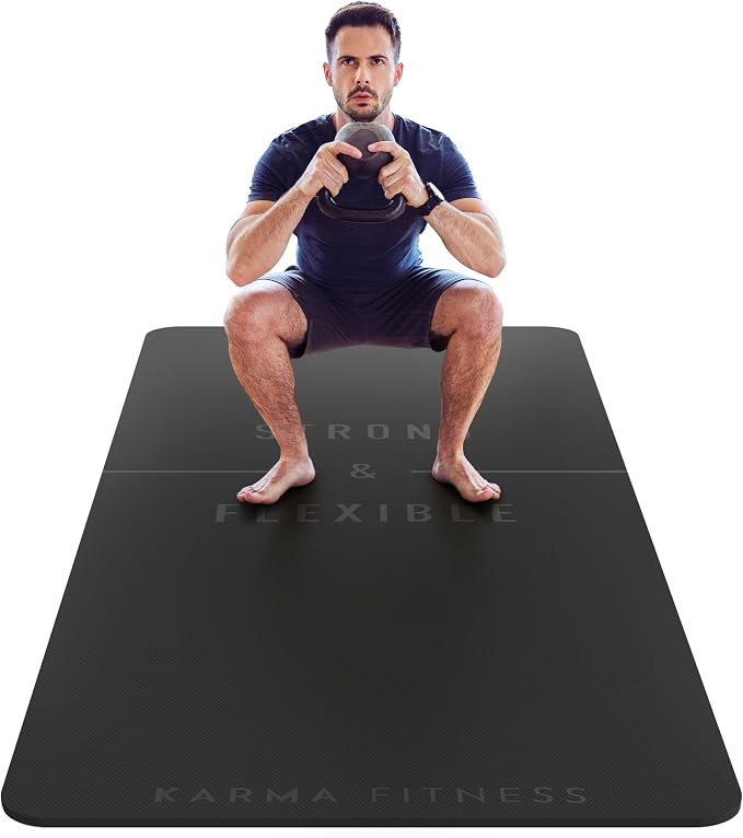 Large Exercise Mat – Extra Thick 10mm Workout Mat (72"x32") – Non-Slip TPE Yoga Mat for Women & Men – Pilates, HIIT, Fitness & Home Gym Mat – Includes Free Carry Bag