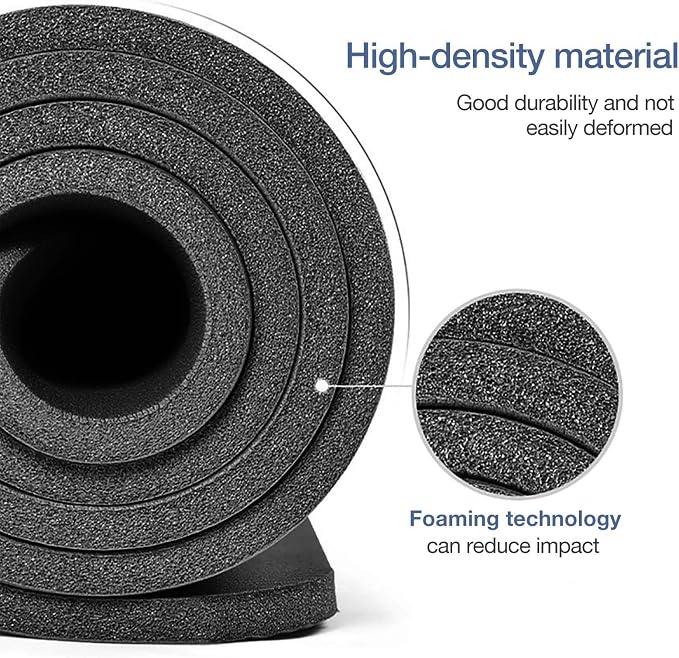 Gruper Yoga Mat Non Slip NBR Extra Thick Yoga Mat, 72"L x 32"/24"W x 0.6"/0.4"TH (185cm x 80cm/61cm x 15mm/10mm), Anti-Tear Exercise Mat with Carrying Strap and Bag, Workout Mats for Yoga, Pilates