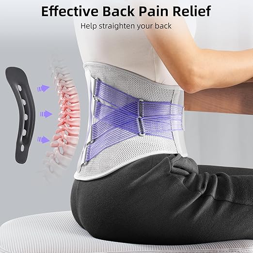 FREETOO Lower Back Brace For Women For Pain, Lumbar Back Support Brace | 3D Knitted Fabric,Metal Plate,Lumbar Pad, Herniated Disc,Sciatica,Strain,Scoliosis, Work,Heavy Lifting,Driving,Cycling,Gym