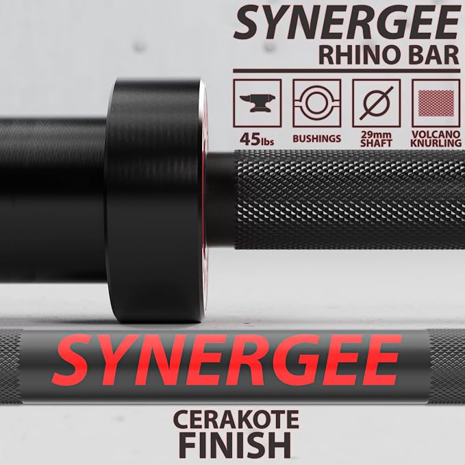 Synergee 45 lb Rhino Power Bar – Cerakote Finish 1500 lb Rated