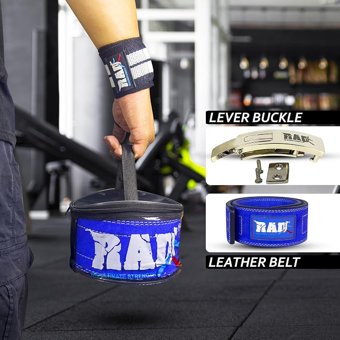 RAD Lever Weight Lifting Gym Belt for Men & Women Size 63 TO107 CM,Thick 10MM & Width 4 Inch Lever Powerlifting Belts for Women Dead Lift Workout Belt Leather Weight Lifting Lever Gym Squat Belt
