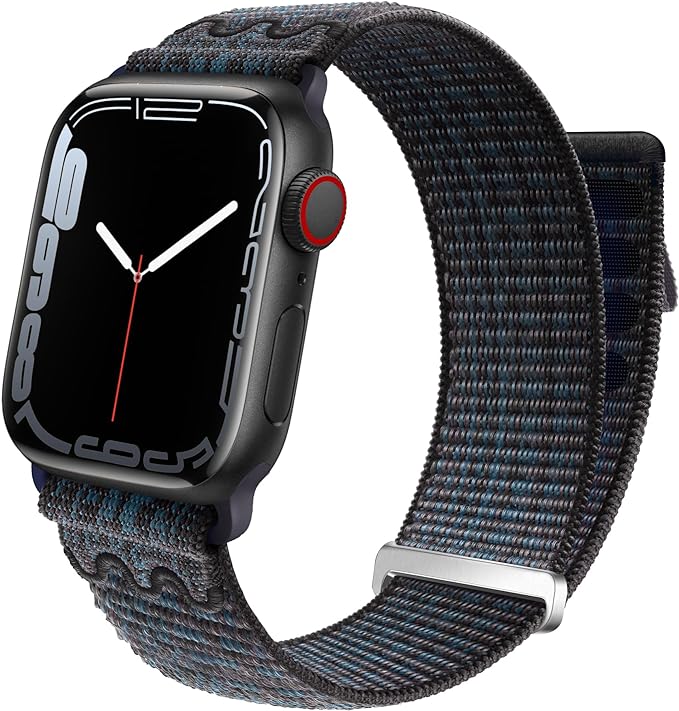 Sport Loop Nylon Band Compatible with Apple Watch Band 38mm 40mm 41mm 42mm 44mm 45mm 49mm Ultra 2 iWatch Series 9 8 7 6 SE 5 4 3 2 1 Strap, Fit for iPhone Watch Band Women Men Stretchy | Nylon Sport Loop Wristband Compatible with Apple Watch Ultra 2 38...