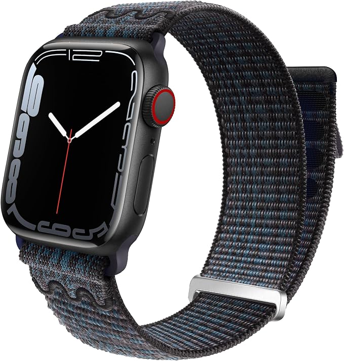 Sport Loop Nylon Band Compatible with Apple Watch Band 38mm 40mm 41mm 42mm 44mm 45mm 49mm Ultra 2 iWatch Series 9 8 7 6 SE 5 4 3 2 1 Strap, Fit for iPhone Watch Band Women Men Stretchy | Nylon Sport Loop Wristband Compatible with Apple Watch Ultra 2 38...
