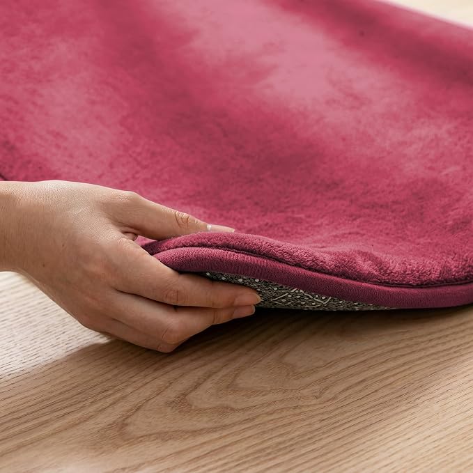 1.3" Thick Baby Play Mat for Floor, 79x79 Soft Foam Mats, Burgundy | Memory Mat for Baby to Play on Floor Waterproof Easy Care with Non-Slip Tummy Time Play Mat for Nursery Playroom Classroom